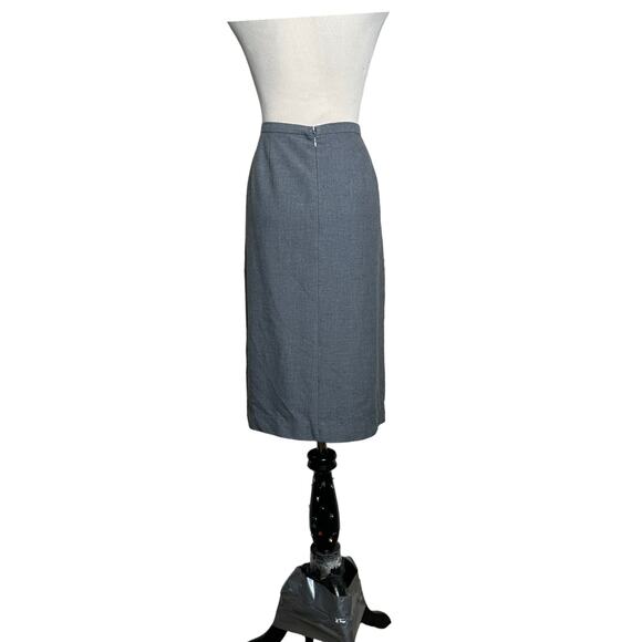 Loft gray knee length A line skirt size 4 - Picture 7 of 9